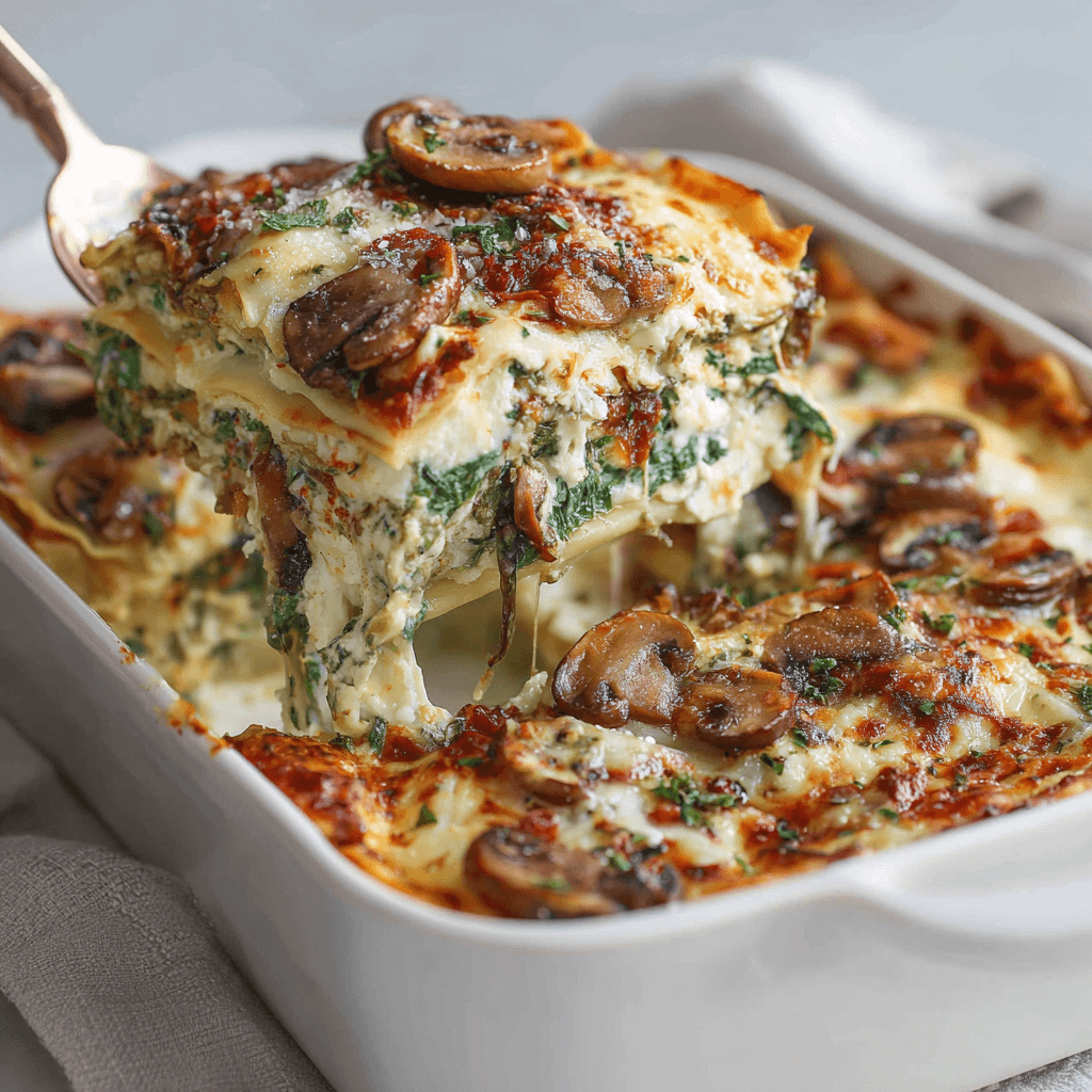 Recette de lasagnes aux champignons et aux épinards : savourez un plat réconfortant!