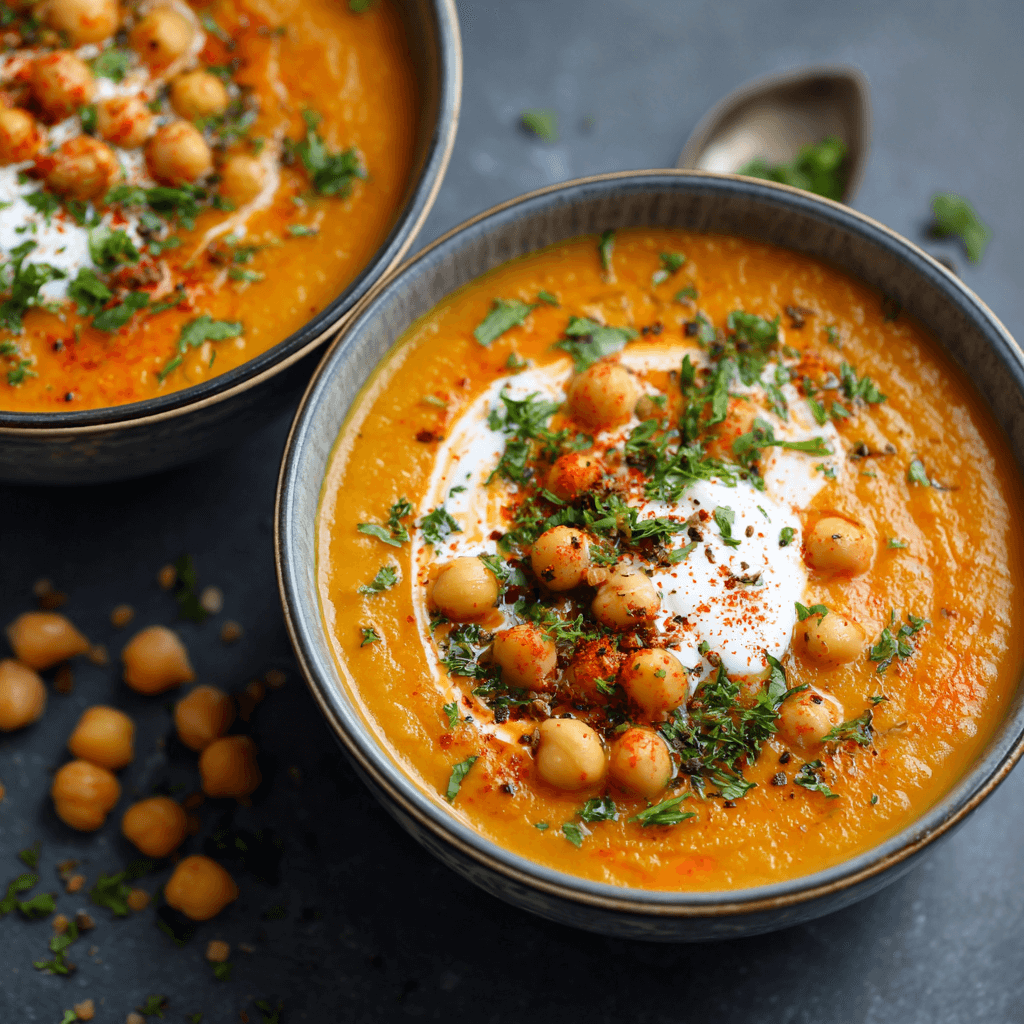 Soupe de Pois Chiches et Carottes à l'Orientale : découvrez une recette savoureuse !