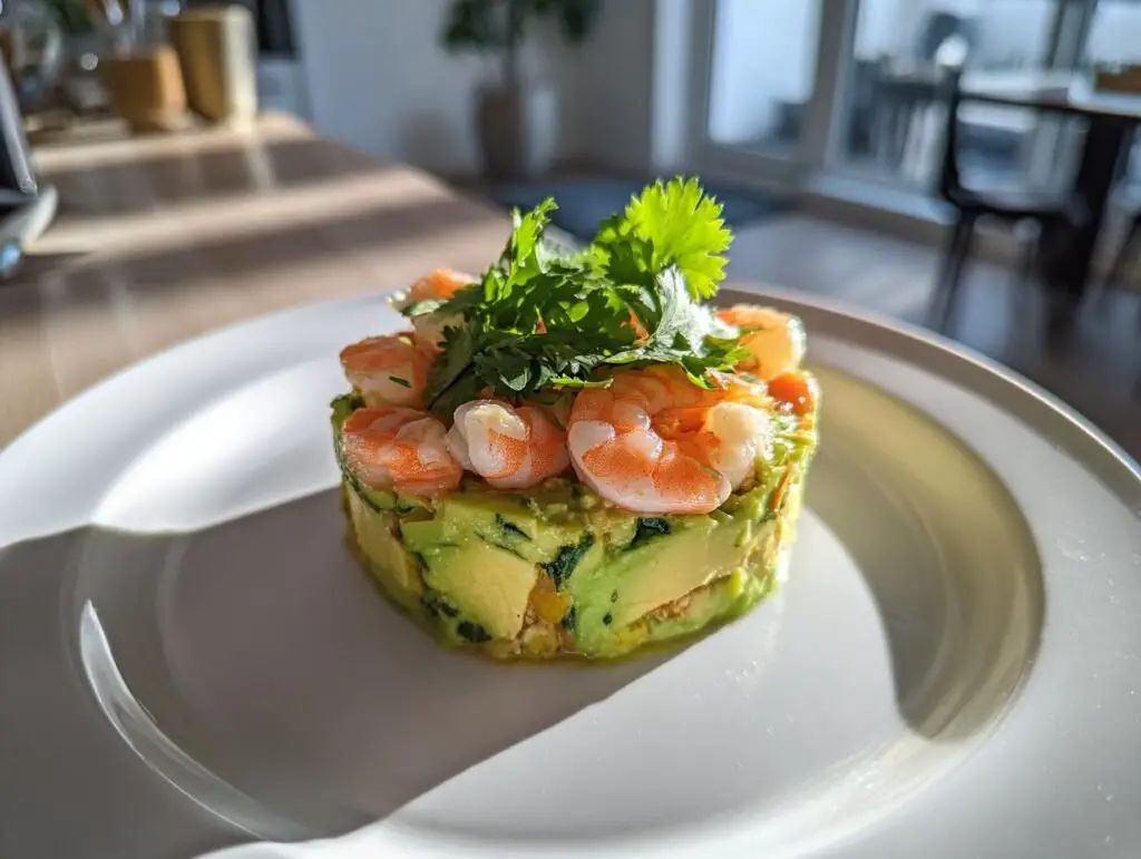 Bûche aux Crevettes, Avocat & Citron Vert – Entrée Festive Ultra Fraîche