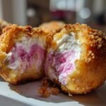 Bombes de cheesecake croustillantes à la barbe à papa