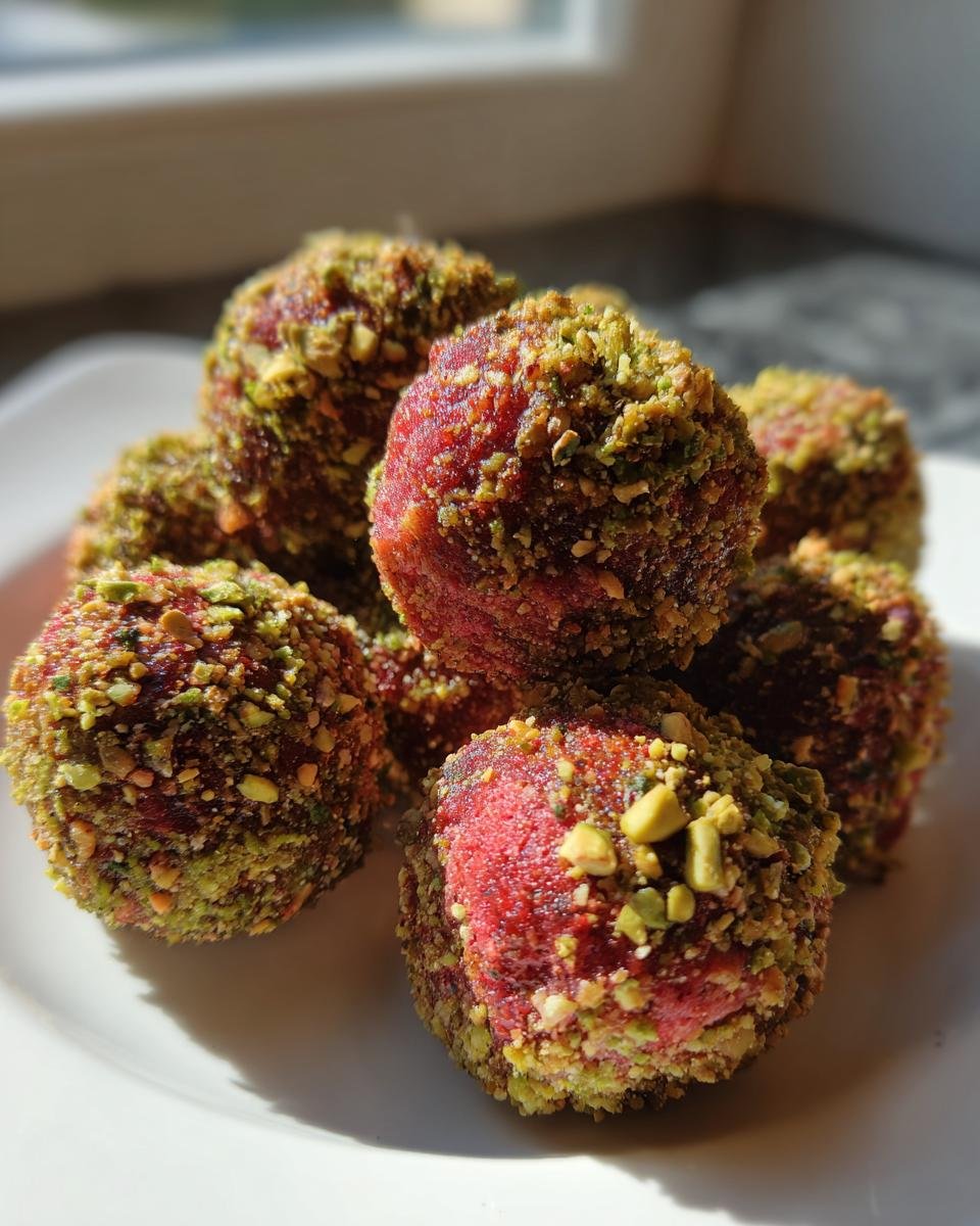 Boules de Fête Fraises-Pistache, Inspirées de la Tarte Gourmande - detail 1