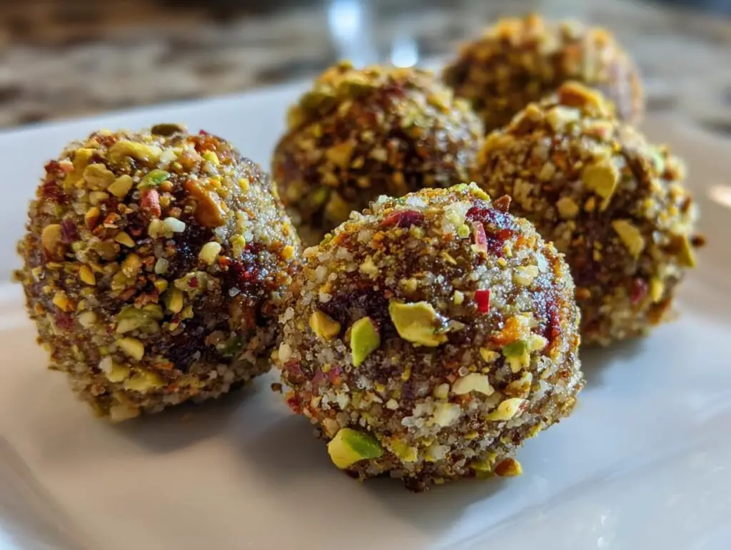 Boules de Fête Fraises-Pistache, Inspirées de la Tarte Gourmande
