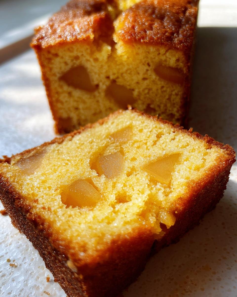 Cake aux Poires et Polenta, Moelleux Doré & Sans Gluten - detail 1