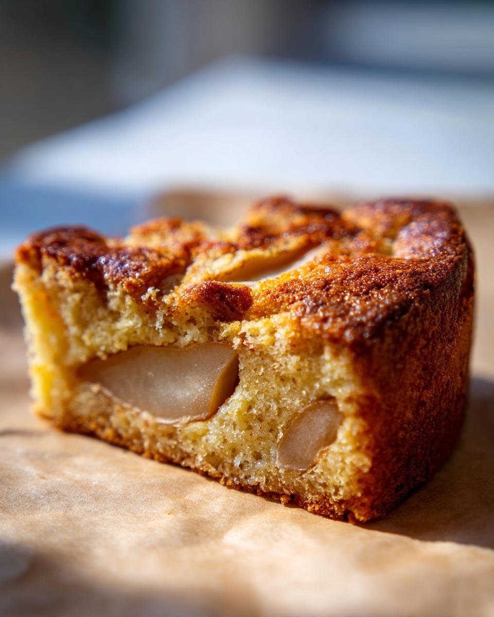 Cake aux Poires et Polenta, Moelleux Doré & Sans Gluten - detail 2