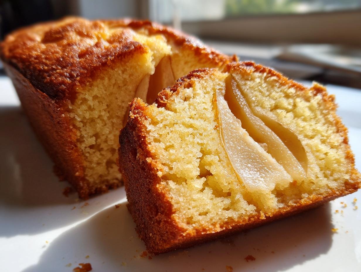 Cake aux Poires et Polenta, Moelleux Doré & Sans Gluten