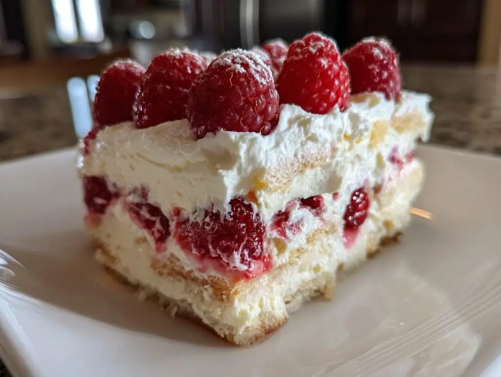 Lasagne au Chocolat Blanc & Framboises