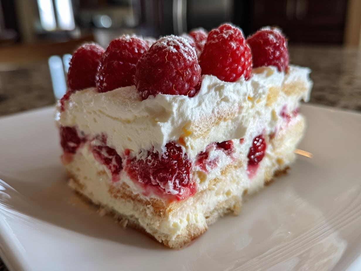 Lasagne au Chocolat Blanc & Framboises