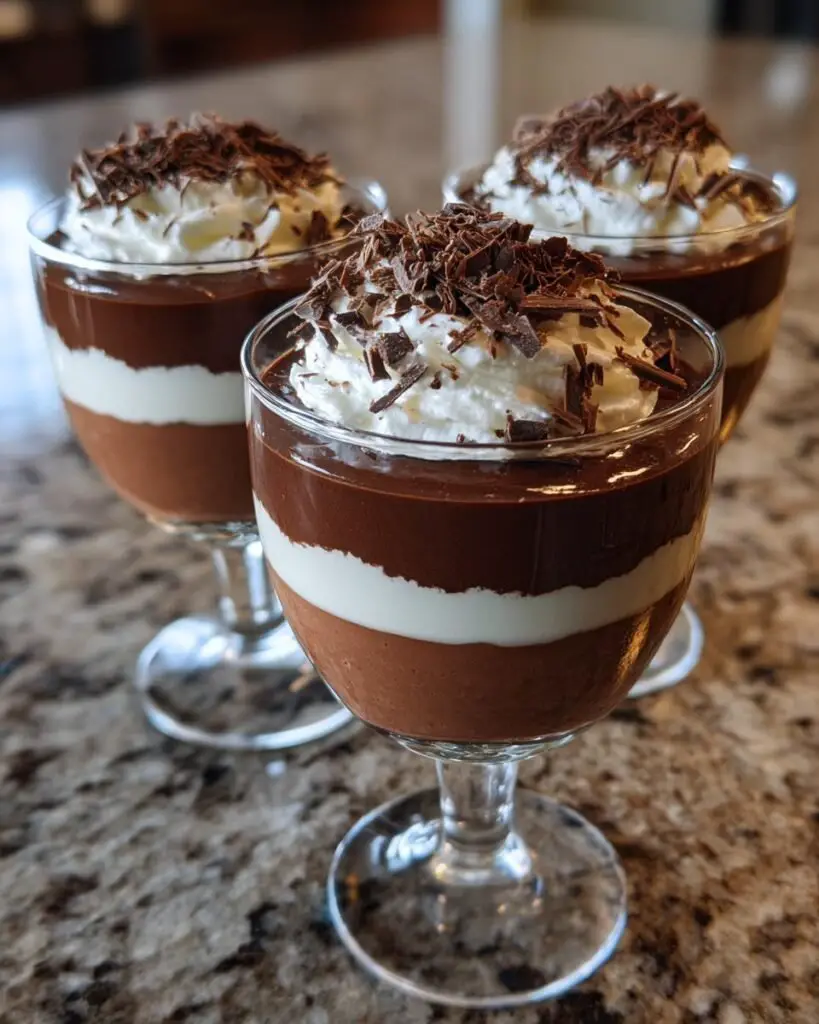 Recette de mousse aux trois chocolats en verrines