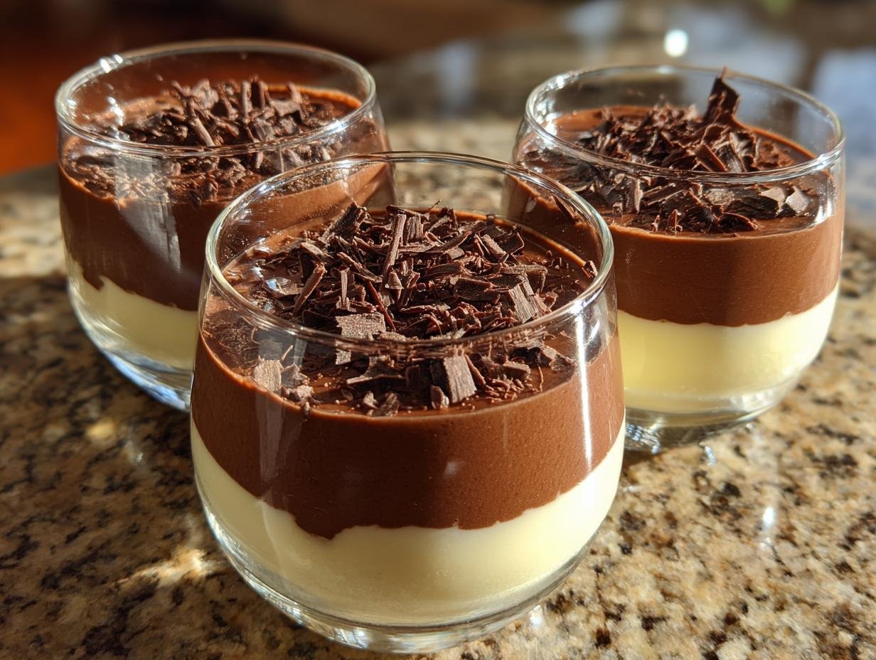 Recette de mousse aux trois chocolats en verrines