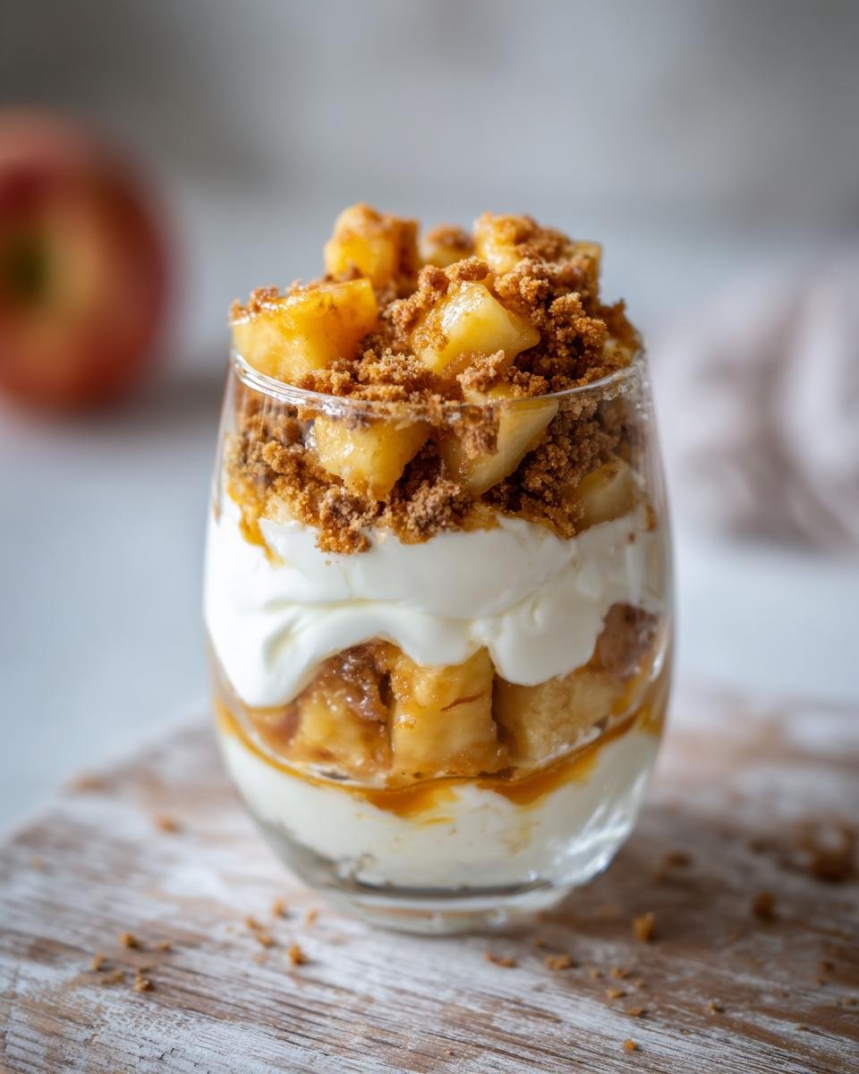 Recette de verrines de fromage blanc aux pommes caramélisées et spéculoos - detail 2