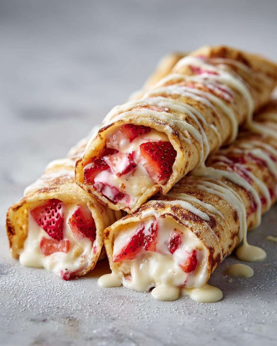 Roulés de cheesecake aux fraises - detail 1