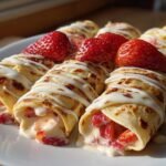 Roulés de cheesecake aux fraises