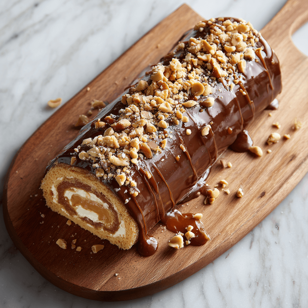 Bûche de Cacahuètes-Caramel-Vanille : un délice à découvrir !