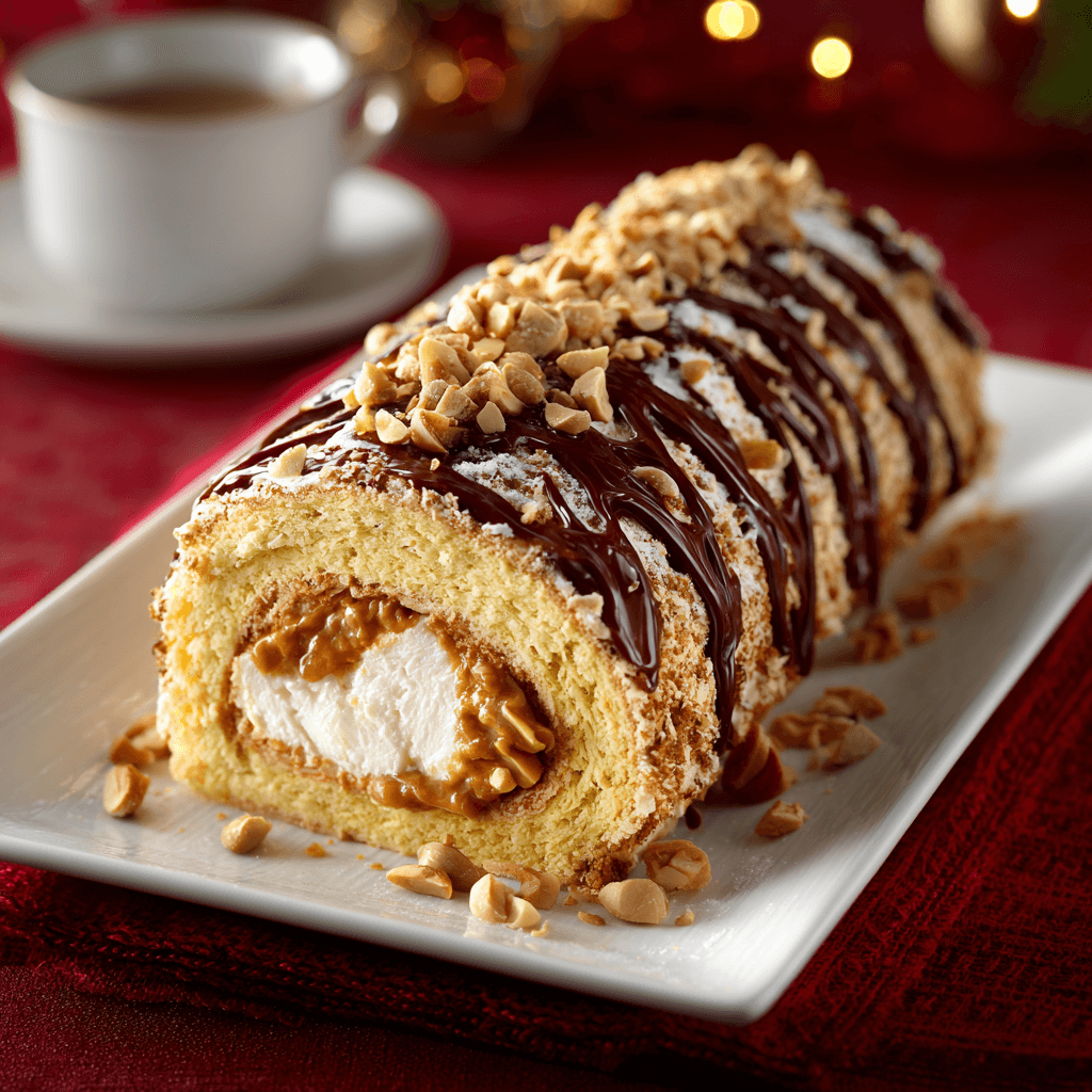 Bûche de Cacahuètes-Caramel-Vanille : un délice à découvrir !