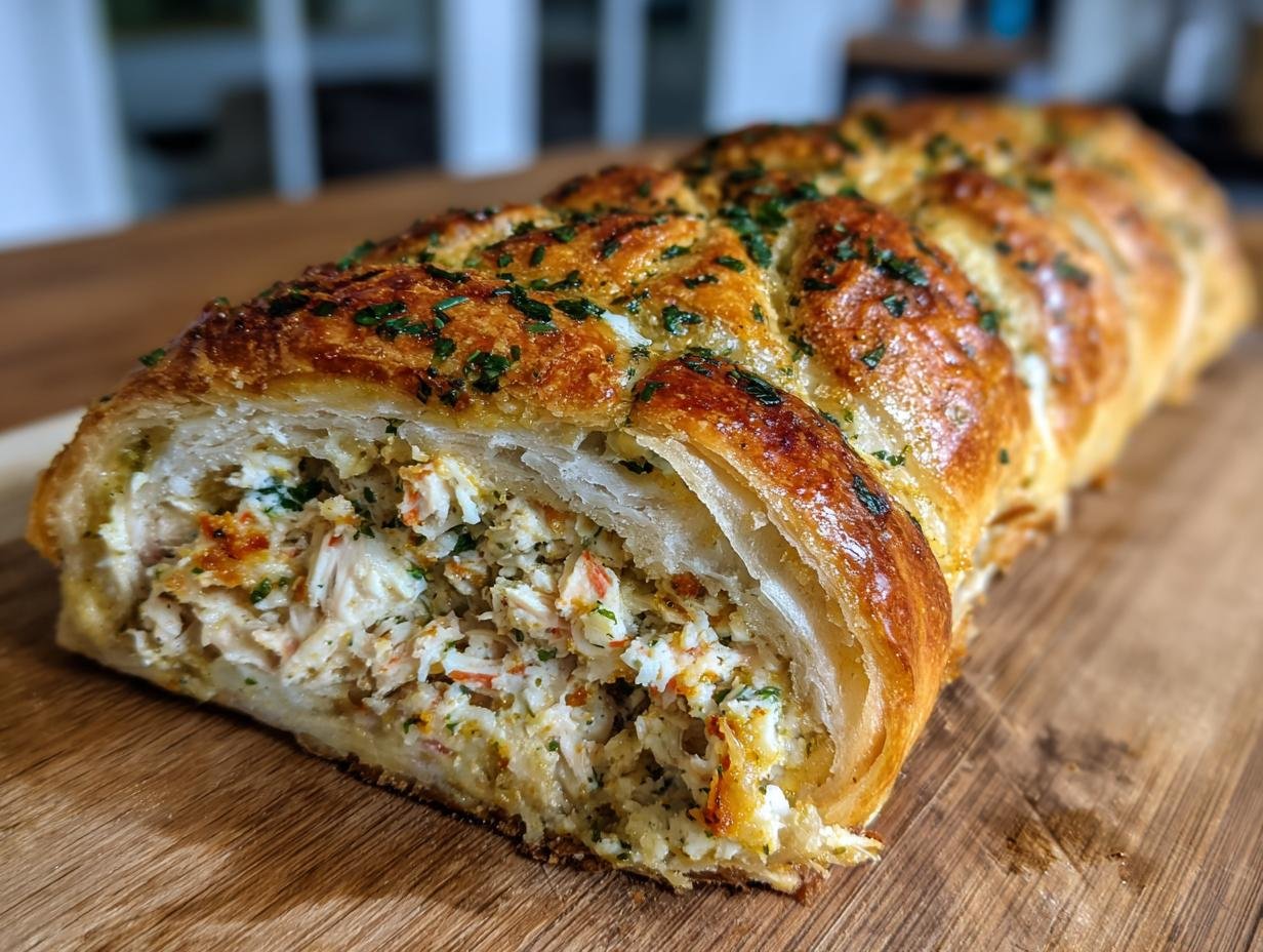 Bûche au Crabe Cream Cheese et Herbes Fraîches