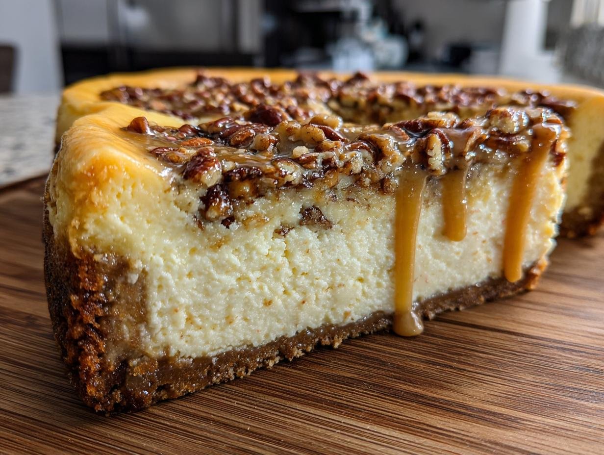 Cheesecake américain aux noix de pécan pour les fêtes
