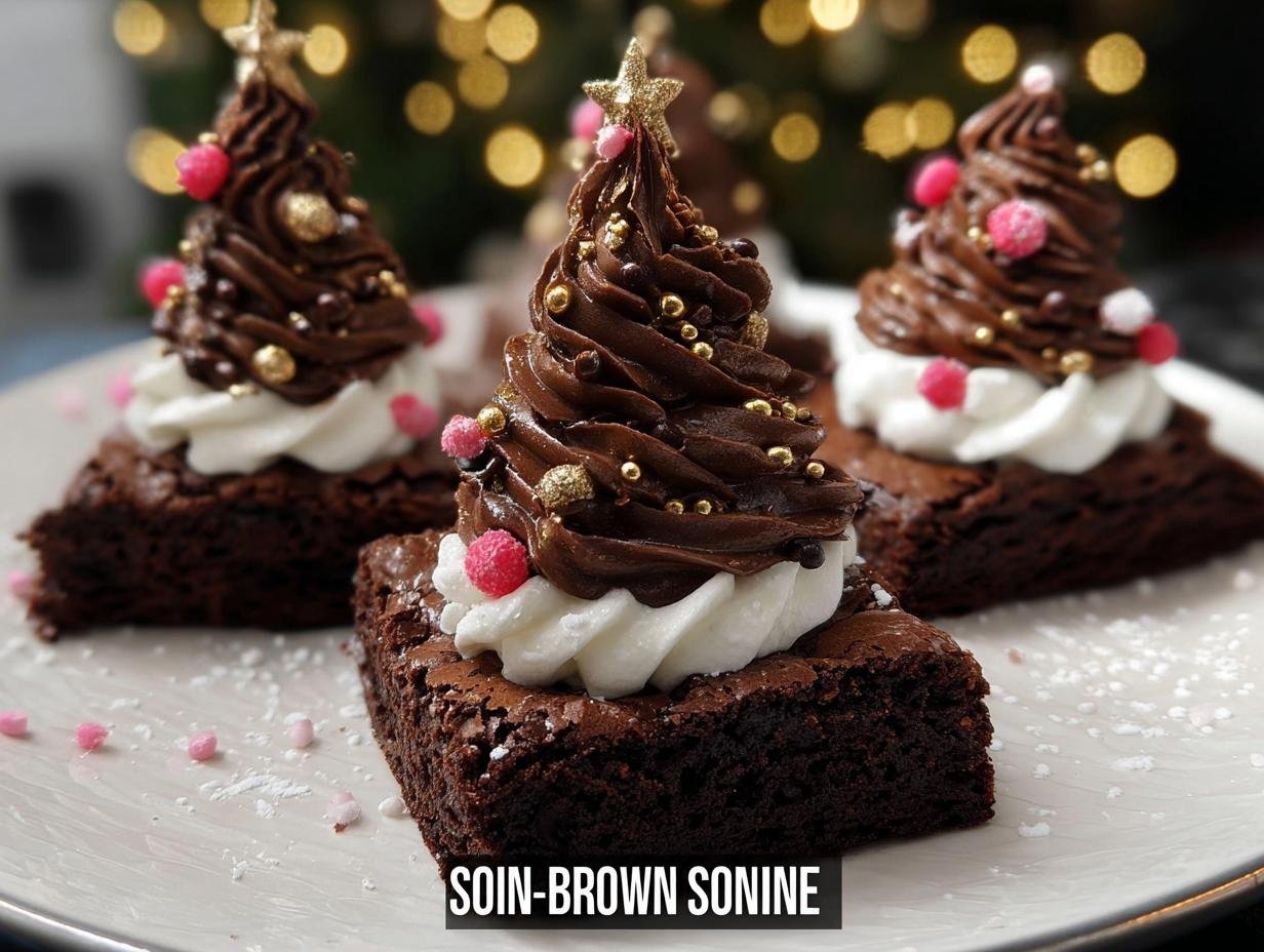 Faire de Merveilleux Sapins Brownie Gourmands Pour Fête