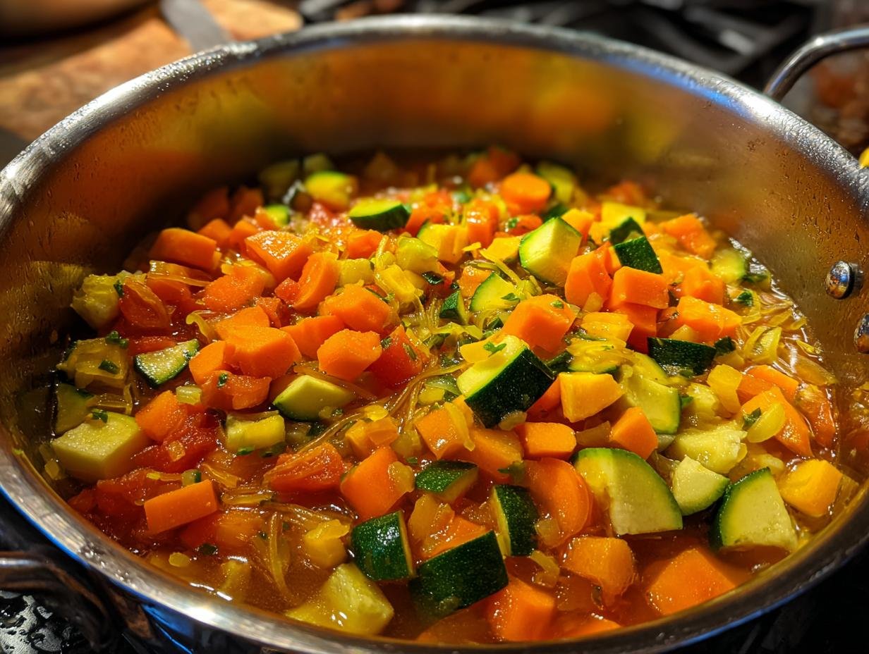 Soupe Légumes et Vermicelles Dernière Minute Simple