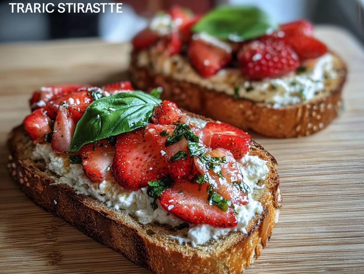Voulez-vous cette tartine ricotta fraises basilic légère parfaite